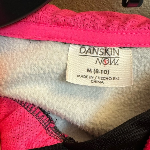DANSKIN NWOT Pink Black And Gray Hoodie Hooded Sweatshirt Jacket Coat Dri Layer - Picture 6 of 14